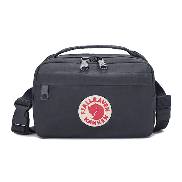 Kvinnor Män Liten Canvas Midjeväska Fanny Pack Bältesväs Dark Grey