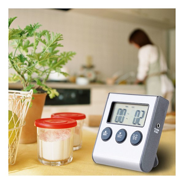 Elektronisk køkkentermometer med timer
