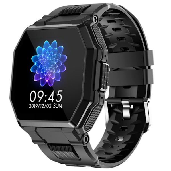 Sort Teknologi Smart Armbånd Blod Oxygen Søvnovervågning (Sort)