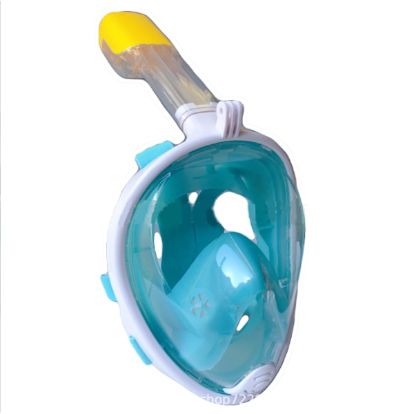 Grön Dykmask Simglasögon Hel Torr Silikon Dykdräkt Panoramisk Snorkelutrustning