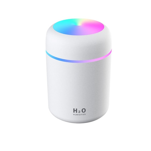 Kreativ Färgglad Kopp Luftfuktare USB Bil Hemmakontor Luftfuktare (Vit (1:a Generationen-300ml) en)