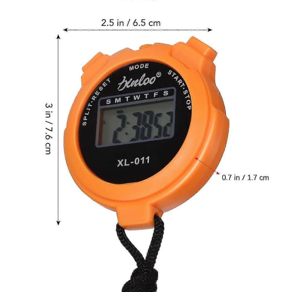 2 stk. digitalt stopur timer udendørs sport dommer timer digitalt display stopur