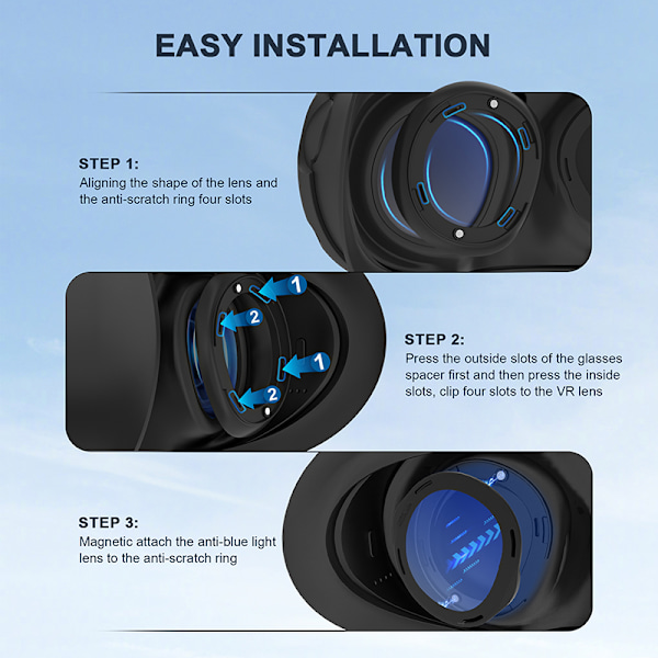 Meta Quest 3 Anti-Scratch Halo Lens Protectors (set)