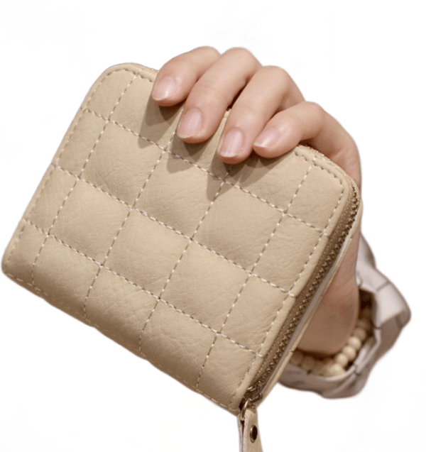 Mini Plånbok Broderi Damplånbok (D015 Vit)
