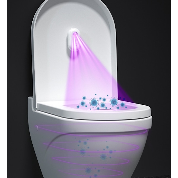 UVC Bakteriedræbende Lampe til Toilet, Mini Bærbar Husholdningsdesinfektionslampe, USB Genopladelig Sterilisator (FC-X03 (Fjernbetjening))