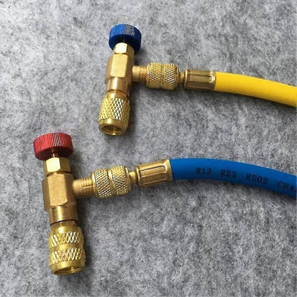Snabbkopplingadapter för R410a R22 köldmedium AC-system påfyllningsventil