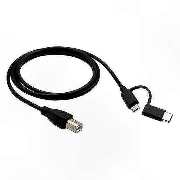 OTG-kabel til smartphones til printer Micro USB Type C USB-B-ledning Datakabeladapter Tilslutningsløsning 1,5m 1.5m