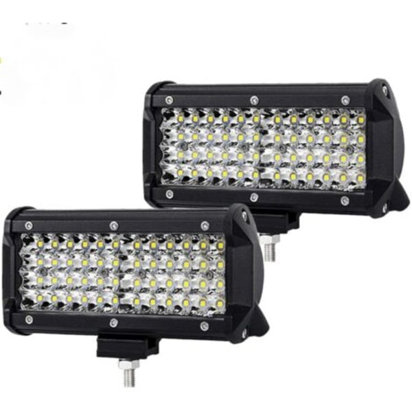 LED Arbejdslampe til Traktor 144W 16.5cm Bil LED Spotlight 12-24V Strip LED Arbejdslampe Vandtæt IP67 LED Arbejdslampe til 4X4 Bil Lastbil SUV Båd 2 Stk