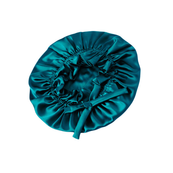Lyxig Double Layer 16 Momme Silk Sleep Cap Blå Blå