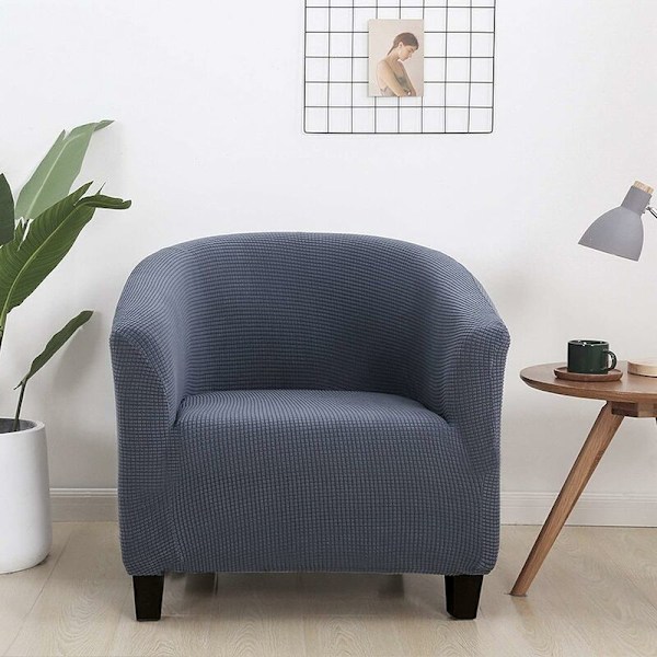 Allomfattande stretch sofföverdrag i mörkgrå förtjockad fleece