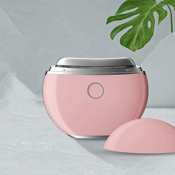 Gua Sha elektrisk ansikts- och kroppsmassageapparat EMS mikroström 4 växlar Rosa Lyserød