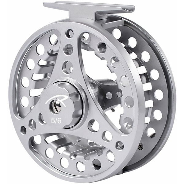 Flugfiskerulle helt i metall (5/6 Silver)