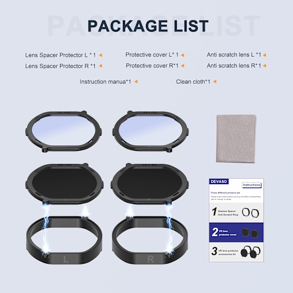 DEVASO Repfritt Skyddsringsfodral för PS VR2 Headset