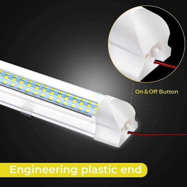 LED Ljusramp, DC 12-80V Bil Interiör Lampa Skåplampa/Universal Skåpbelysning/Bil, Lastbil, Fordon, Husbil, Båt, Taklampa (108 LEDS 2ST)