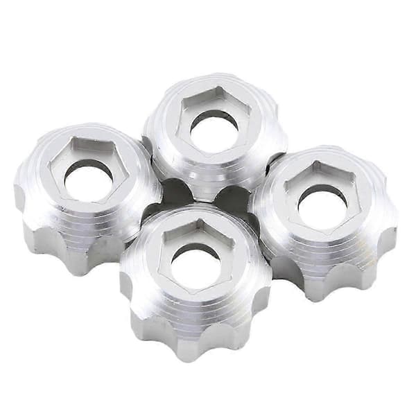 4 stk. alufælgadapter 3,8 tommer hjuladapter til Pl Proline 3,8 tommer 8x32 til 17 mm hjul sølv