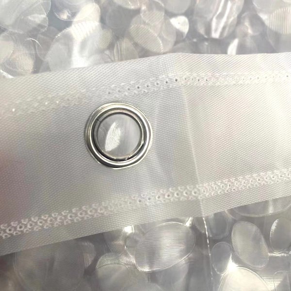Duschdraperi med småstensmönster Transparent Transparent 2 x 1.8 m