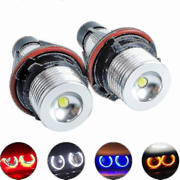 2 stk. LED Angel Eyes Marker Pærer til E39 E53 E60 E61 E63 E64 E65 E66 E87 525i 530i Xi 545i M5 Modeller Rød Red