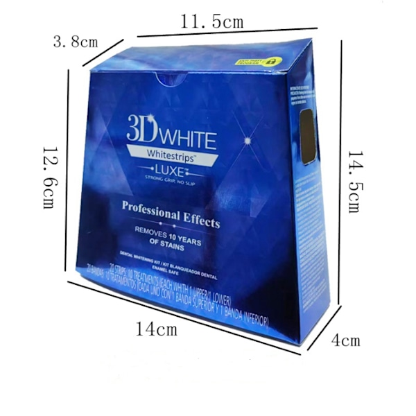 3D White blått ljus tandblekningsenhet tandblekningsstickers set professionell effekt
