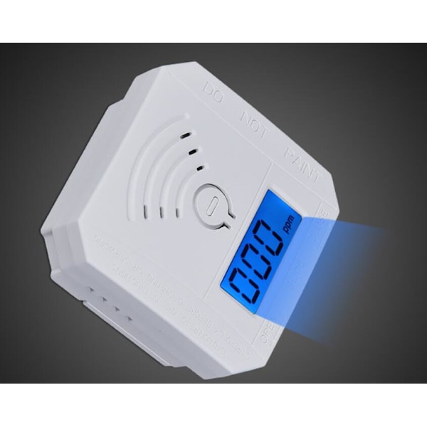Mini Fyrkantig Honeycomb Sot Kolmonoxid Detektionslarm LCD Koncentrationsdisplay