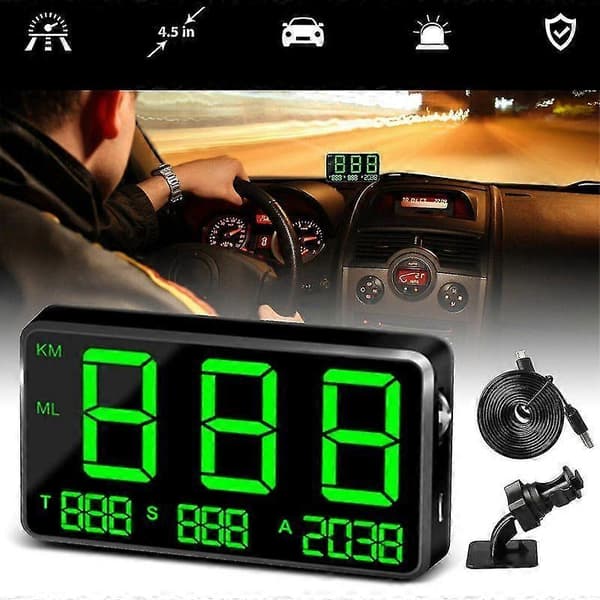 Uusi auton GPS-nopeusmittari Head Up Display Ylinopeus Mph/km/h Varoitushälytys