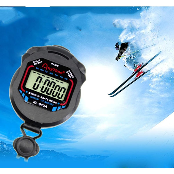Professionell Digital Portabel LCD Display Stoppur Sport Kronograf Timer,