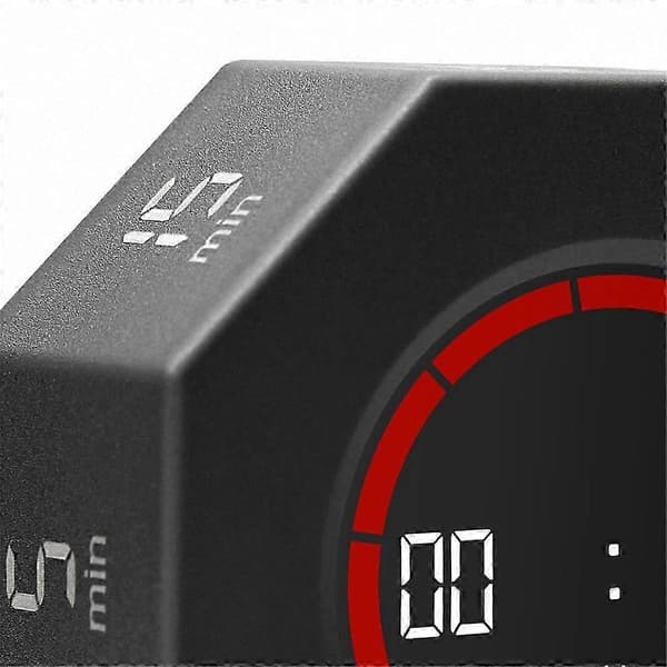 Justerbar visuel timer med 6 forudindstillede muligheder op til 90 minutter