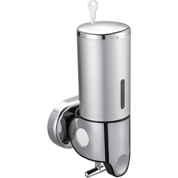 Manuell tvåldispenser enkelspak silverflaska 500ml