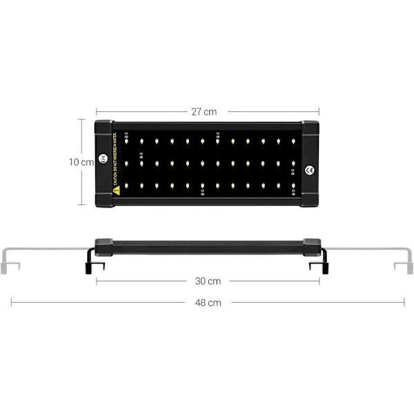 ClassicLED Akvariumbelysning, LED-list för Sötvattensakvarium, Akvarieväxtlampa, 2 Lägen LED-lampa för Akvarium, 40 cm, 6W, 7000K