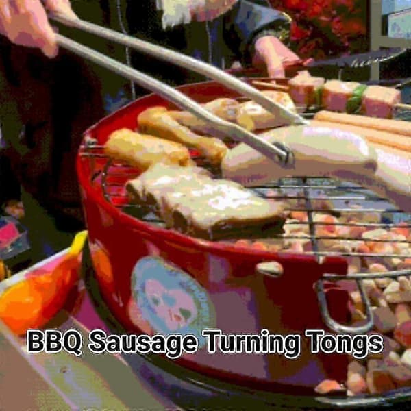 Långa grilltänger för BBQ-kött, korv, grönsaker