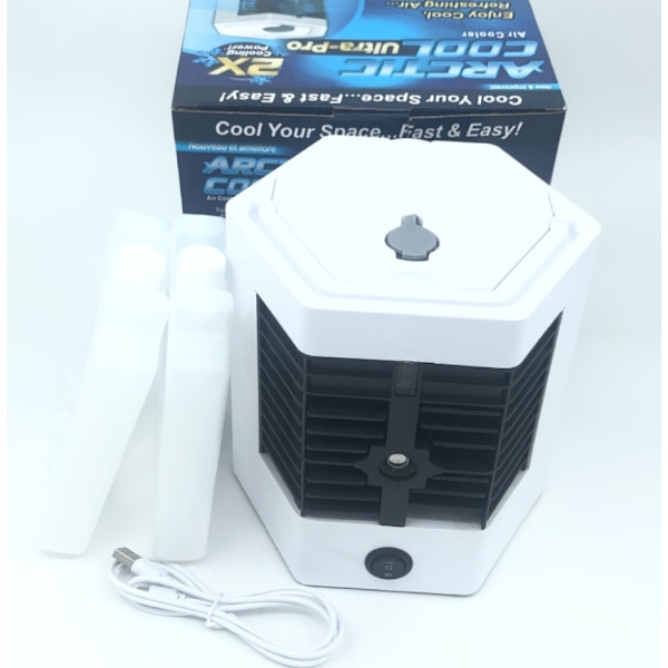 Multifunktionel USB Luftkøler Lille Mini Bærbar Skrivebordskoldblæser Befugtningsspray Aircondition Blæser