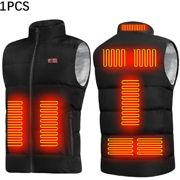 Vinter opvarmet vest ny M01 dual kontrol ni-zone opvarmet vest sort M