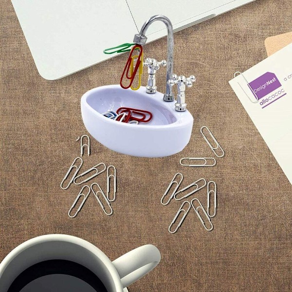 Papirclips Holder, Badeværelsesvask Design, Hjemmekontor Indretning - Skrivebords- eller Bordbeholder