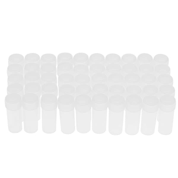 50 stk. 5 ml plastikprøveflasker Lille opbevaringsbeholder