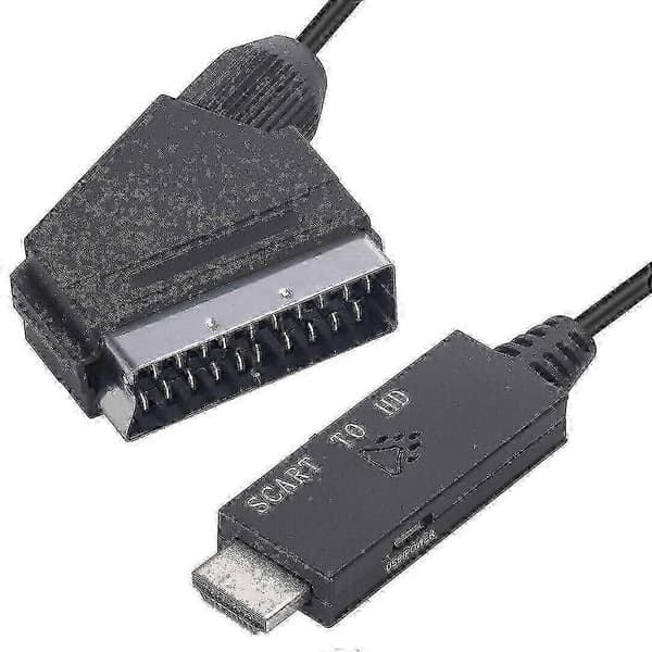 SCART til HDMI Video Konverter Kabel Adapter Understøtter HD Output EU