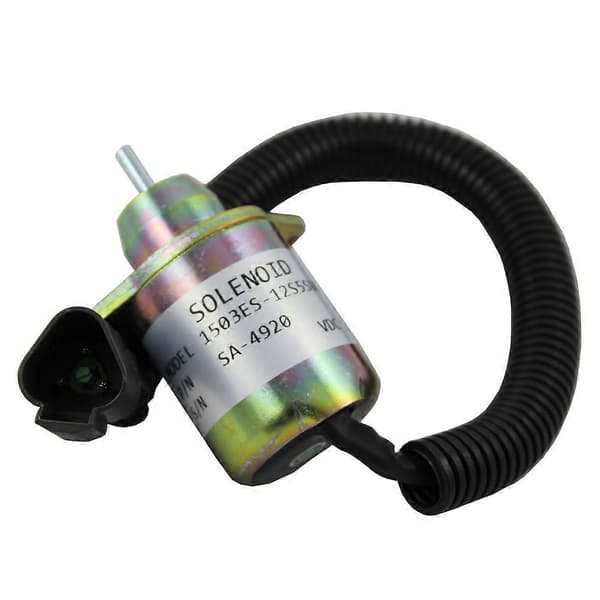 Stop Afbryd Lukke Solenoid til Motor Erstatter 41-6383 Sort guld Black  gold