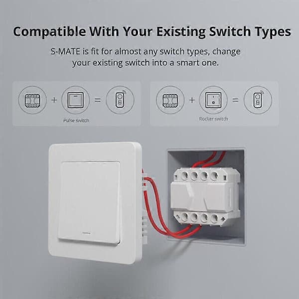 SONOFF DUAL R3 WiFi Bluetooth Smart Switch 16A S-MATE Switch Fjärrkontroll S-MATE S-MATE