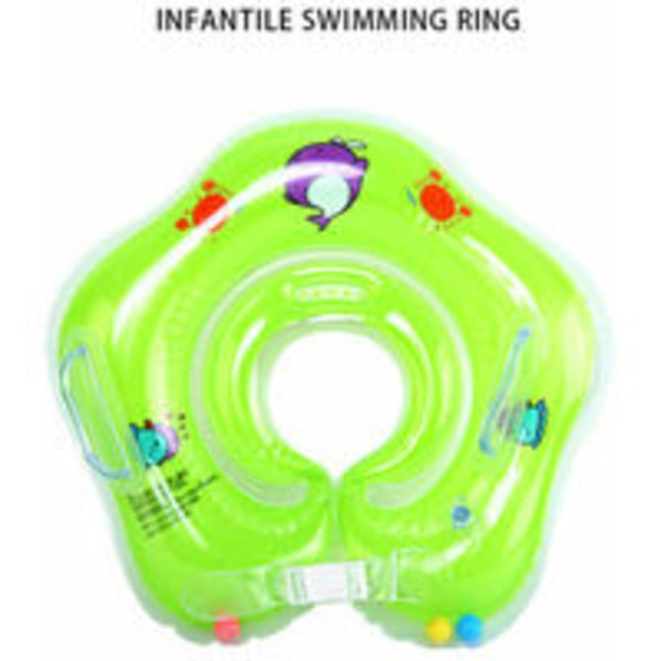 Baby Svømmering Oppustelig Baby Spædbarn Småbørn Badekar Brusebad Halsring Krave Legetøj Flyde Sikkerhedsring Poolhjælpemidler, Model: Grøn,