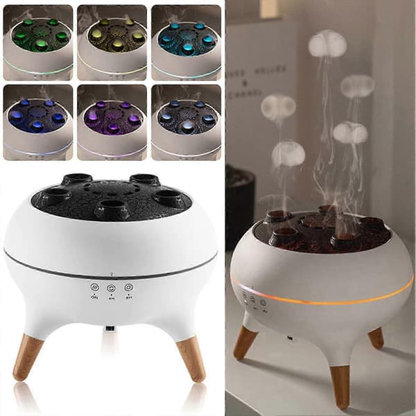 Dynamiska dansande maneter luftfuktare 250 ml eteriska oljediffusorer 7-färgs LED manetångfuktare