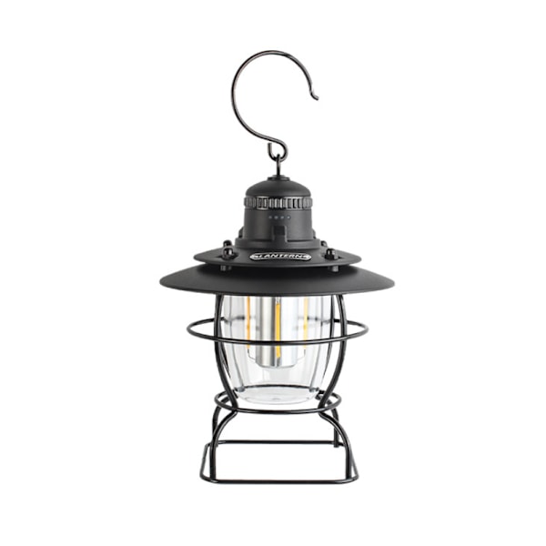 Retro Hästlykta för Utomhusbruk COB Campinglampa Hängande Campinglykta Portabel Nödbelysning (KS-8026 Svart)