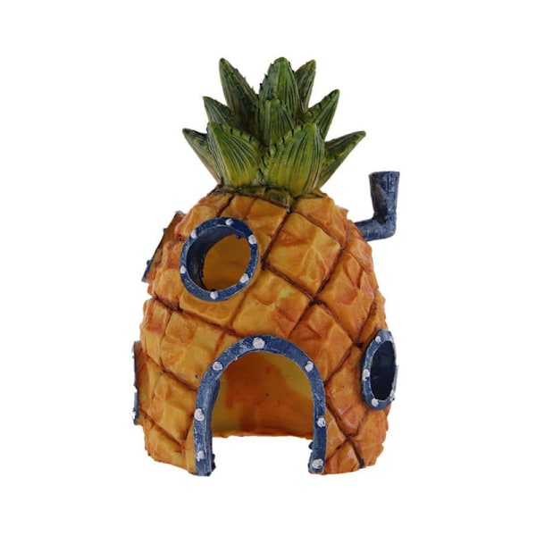 Akvariedekorationer, Akvarietema Dekoration Huler, Akvariedekoration Ananas Resin Akvarietilbehør, Skjulested