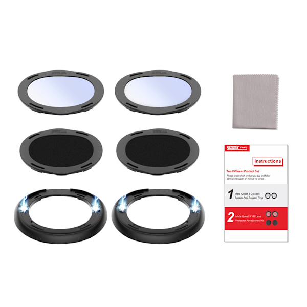 Meta Quest 3 Anti-Scratch Halo Lens Protectors (set)
