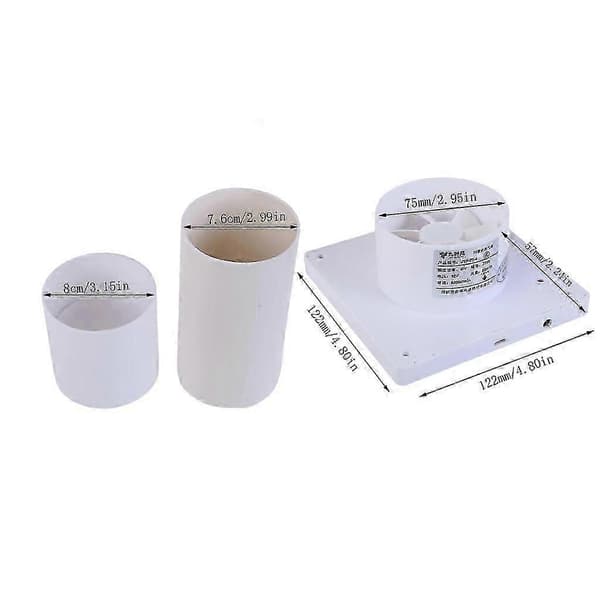 Effektiv 75 mm vægventilator, inline-kanalventilator, badeværelsesudsugningsventilator, ventilation