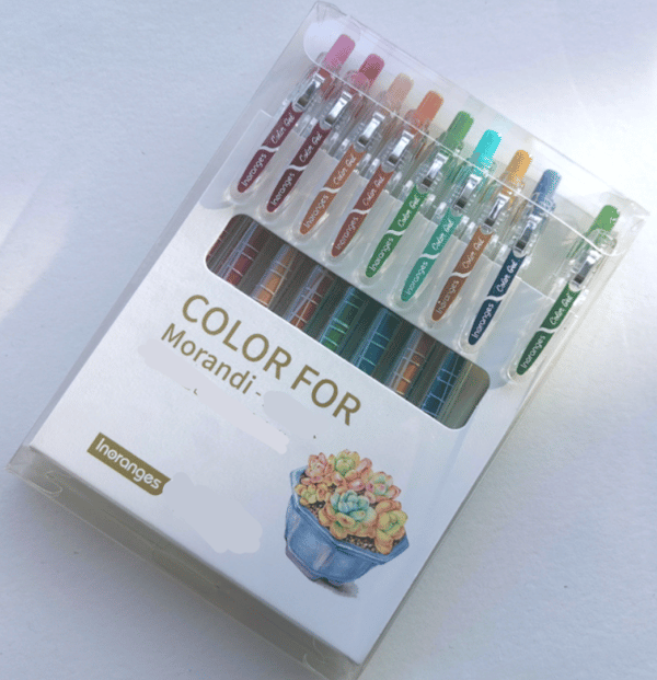 Morandi notesbog pen sæt (retro serie tryk 9 farver (0.5mm))