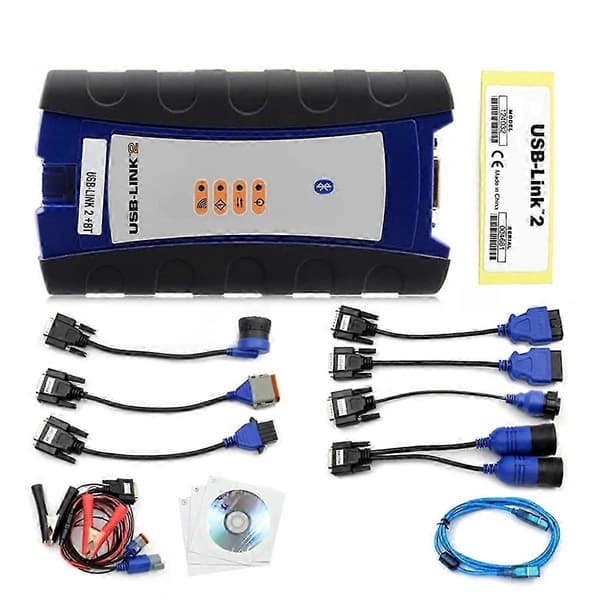 -2 USB Link 2 125032 Lastbilsgränssnittsdiagnostik med programvara Bluetooth för tunga lastbilsscanner