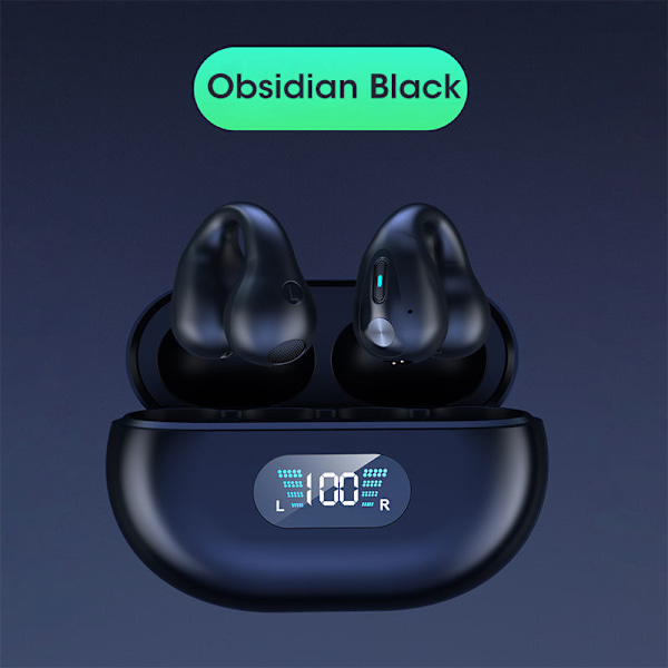 Trådløse open-ear høretelefoner Bluetooth 5.2 Sort