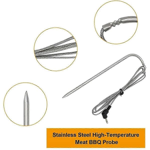BBQ temperaturføler til pillegrill med design i rustfrit stål XX Model