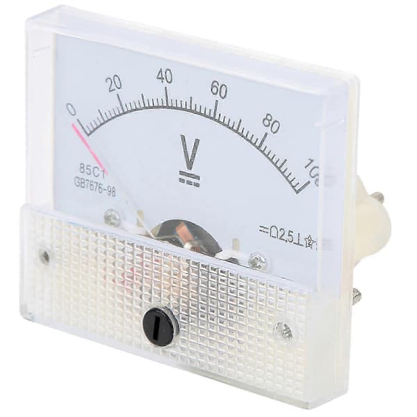 85C1 DC 0-100V Panelmonteret voltmeter til spændingsmåling og -overvågning