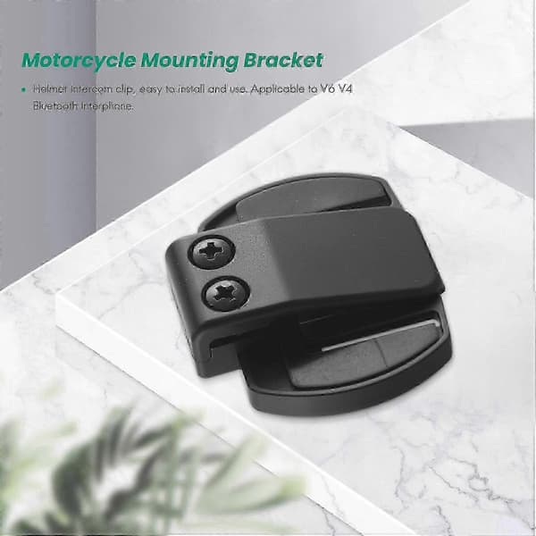 V6 V4 V2-500C Hjelm Intercom Monteringsbeslag, Motorcykel Clip 2 Stk sort black