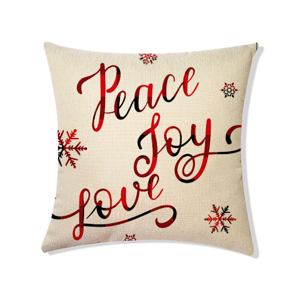 Jul Linne Kuddfodral, Ren-serie, Hem Soffa Kuddfodral (4-delars set, 45*45cm, 9+10+11+12 45*45 (Linne utan kärna)),