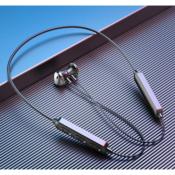 Hängande Nacke Typ Trådlöst Sportheadset Bluetooth 5.0 In-Ear Headset Spot (BT-95 Svart)